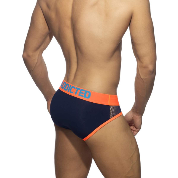 Neon Mesh Brief Navy S Addicted