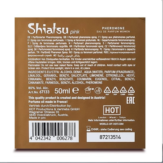  Pheromon Fragrance Woman Pink 50ml Shiatsu