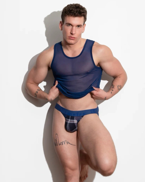 Aspen Mesh Tank Top Blue Xl CellBlock13