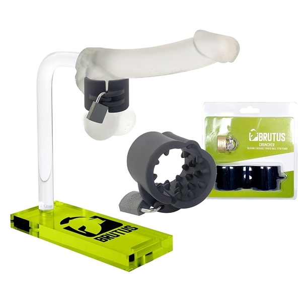 Silikonowy naciągacz jąder Brutus Cruncher Silicone Lockable Ball Stretcher