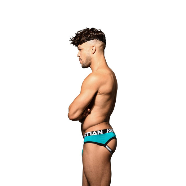 Andrew Christian CoolFlex Modal Active Jock w/ Show-It Teal S