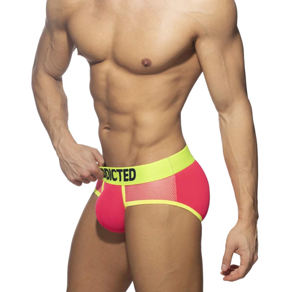Slipy Neon Mesh Brief Neon Pink L Addicted