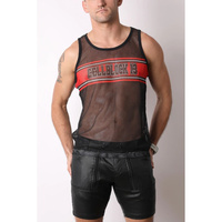 Cellblock Challenger Mesh Tank Top Black / Red XL