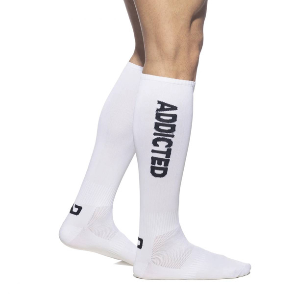 Addicted Fetish Socks White-Black S/M