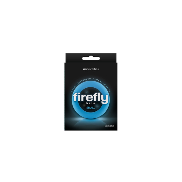 Pierścień erekcyjny NS Novelties Firefly Halo Cockring Blue Small
