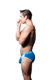 Almost Naked Retro Brief Royal/Aqua Xl Andrew Christian