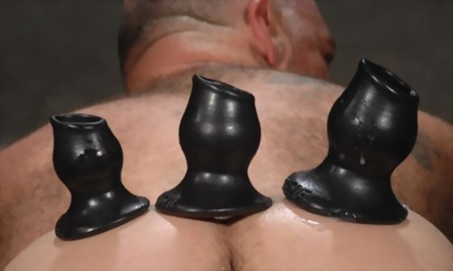 Анальний тунель Pig-Hole Fuckplug Tar Black X-LARGE Oxballs