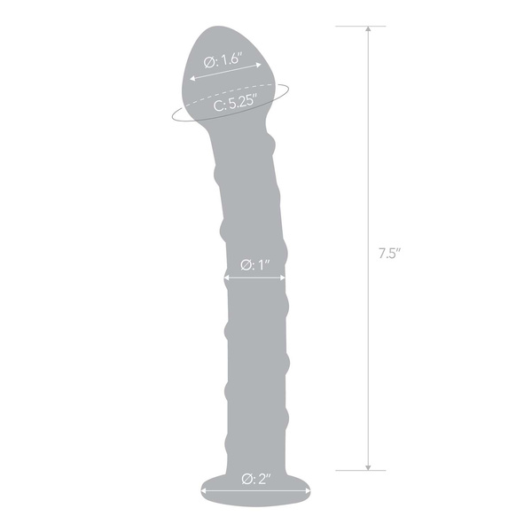 Скляне Ділдо З Синьою Спіраллю Довкола Blue Spiral S Dildo Glas