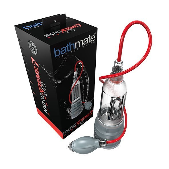 Bathmate HydroXtreme7 Wide Boy Crystal Clear zestaw z pompką wodną do powiększania penisa przeźroczysta