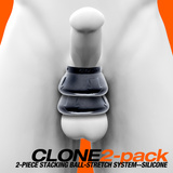 Натирач яєць CLONE DUO 2-pack ballstretcher Black Oxballs