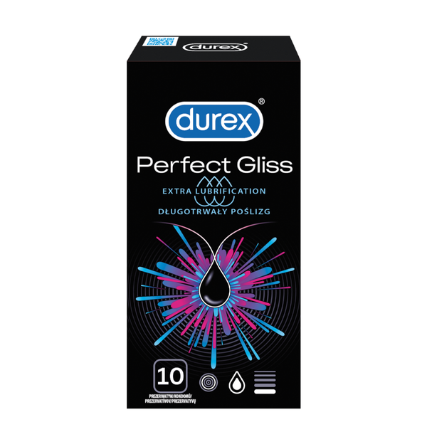 Prezerwatywy z dużą ilością lubrykantu Durex Perfect Gliss 10 szt.