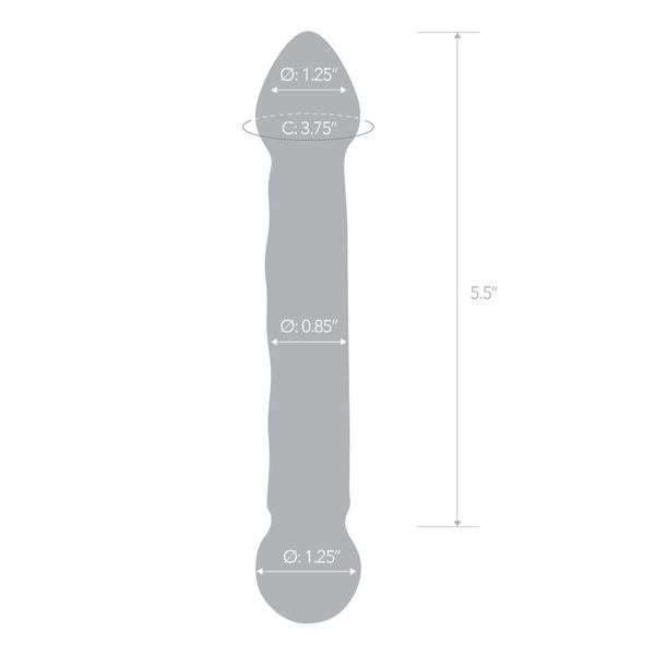 Скляне Ділдо З Стимулюючою Текстурою Full Tip Textured S Dildo Glas