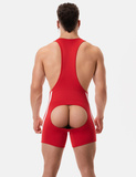 Backless Singlet Dastin Red-White S Barcode Berlin