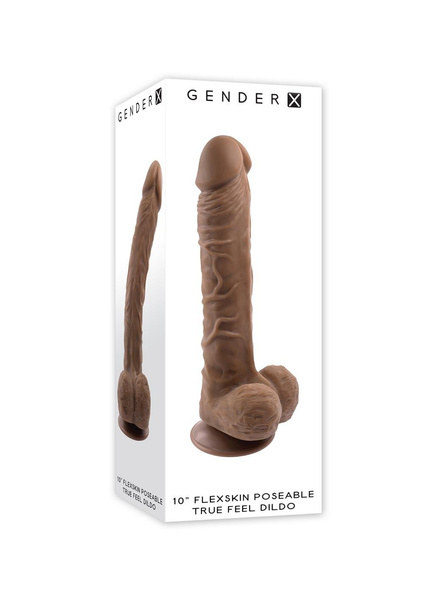 Dildo 25 cm Gender X Flexskin Poseable True Feel Dark