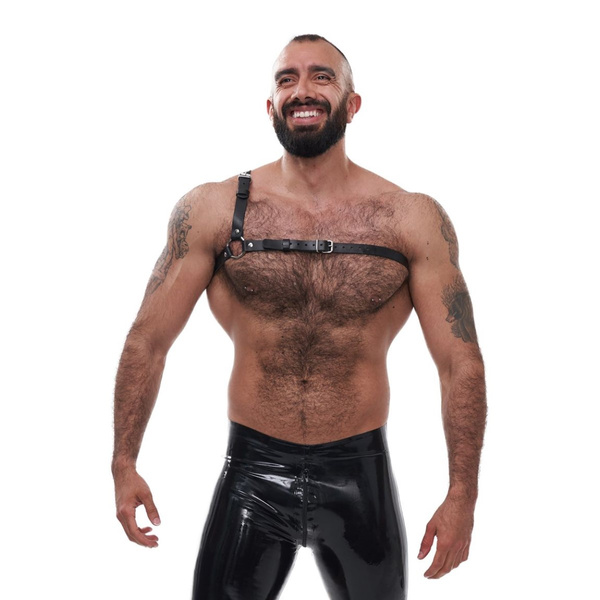 Mister B Serve Leather Style Harness Black L/XL