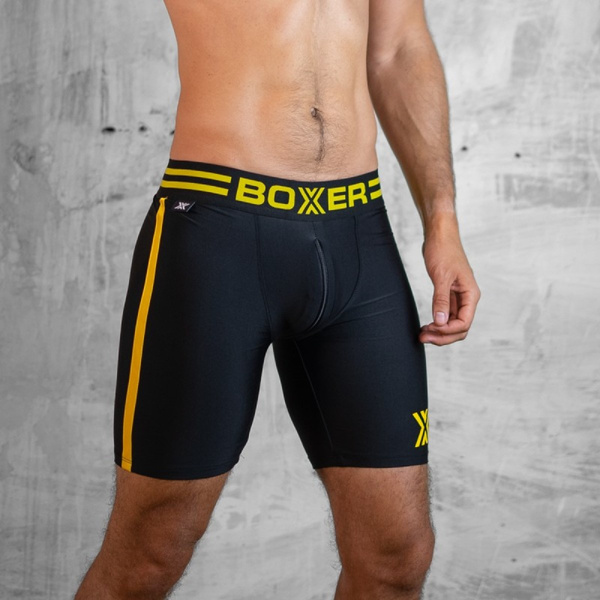 Boxer Bitch Short Double Zipper Black/ Yellow S