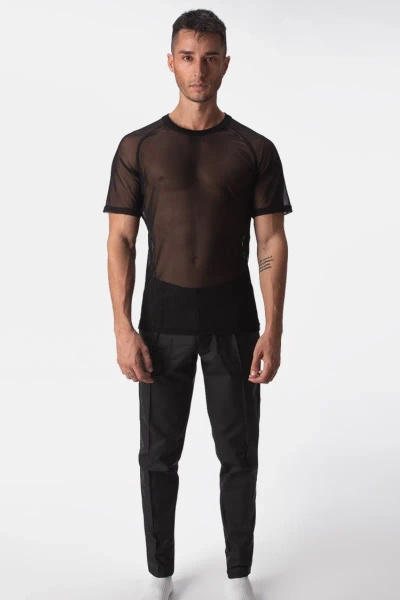 Mesh T-Shirt Dakari - Black M Barcode Berlin
