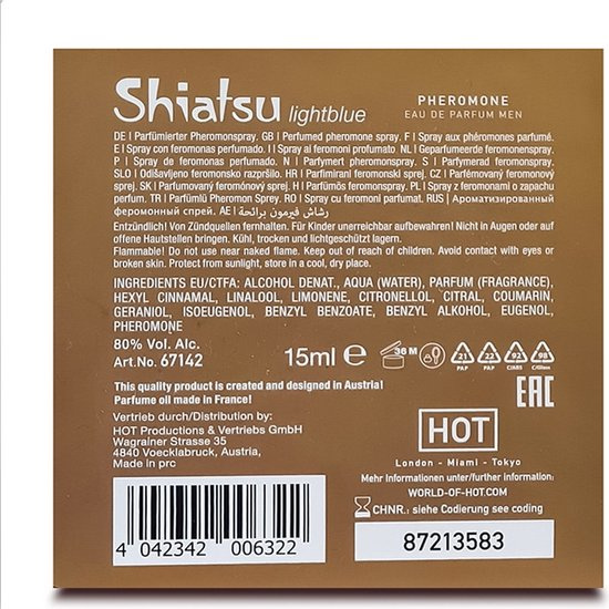 Pheromon Fragrance Man Lightblue 50ml Shiatsu