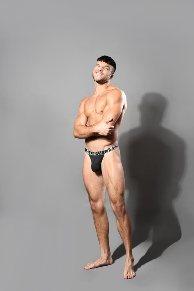 Happy Modal Thong Charcoal Xl Andrew Christian