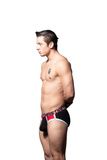 Almost Naked Retro Brief Black/Red S Andrew Christian