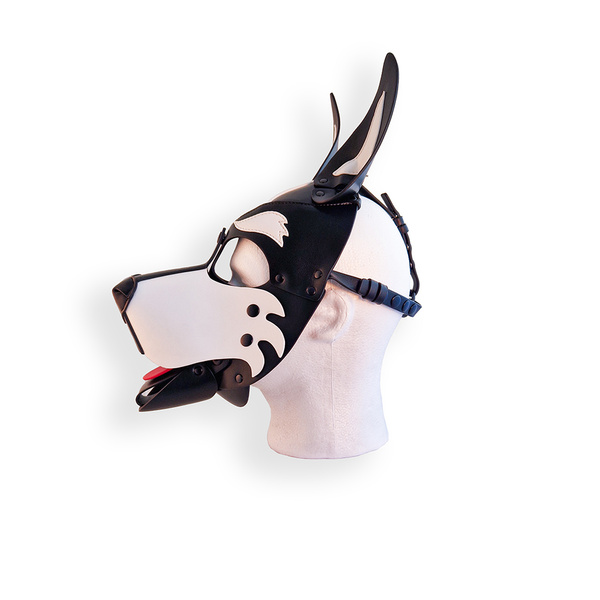 Vegan Pup Hood Black-White Brutus