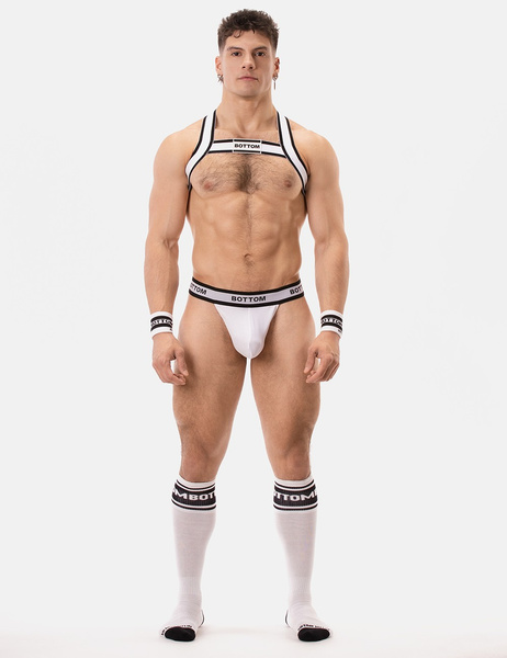 Majtki Z Pasami Suspender Bottom White-Black L Barcode Berlin