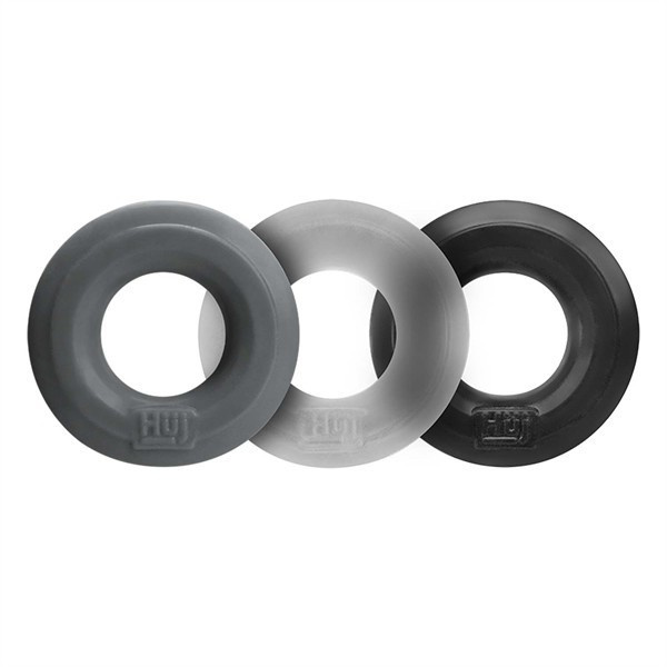 Huj Cockring 3-Pack Black Tar + Ice +Stone HÜNKYJUNK
