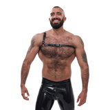 Mister B Serve Leather Style Harness Black L/XL