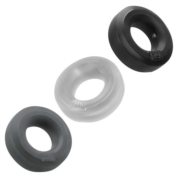 Huj Cockring 3-Pack Black Tar + Ice +Stone HÜNKYJUNK