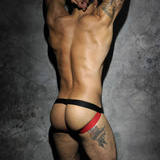 Fetish Mesh Jockstrap Black-Red XXL Addicted