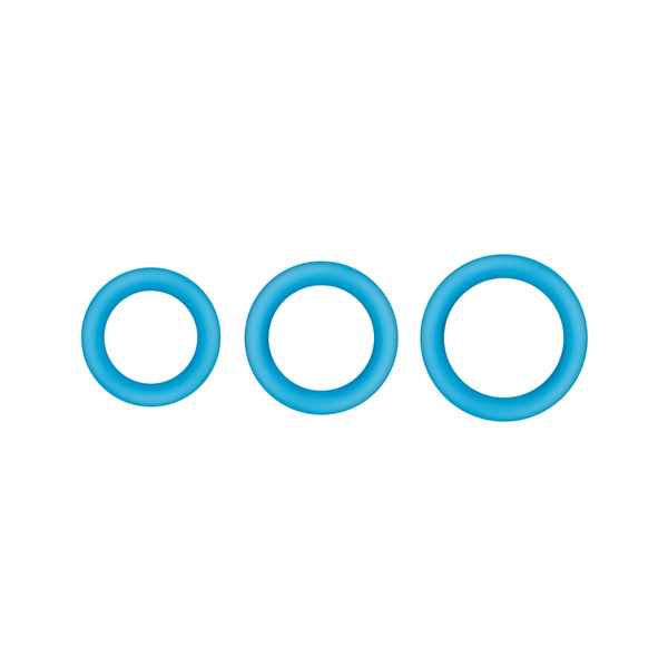 Pierścień erekcyjny NS Novelties Firefly Halo Cockring Blue Large