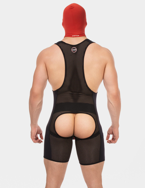 Czerwona kominiarka Face Mask Tase Red Barcode