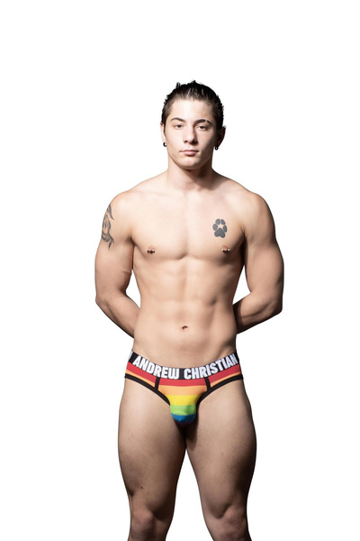 Andrew Christian Pride Stripe Brief Multi S