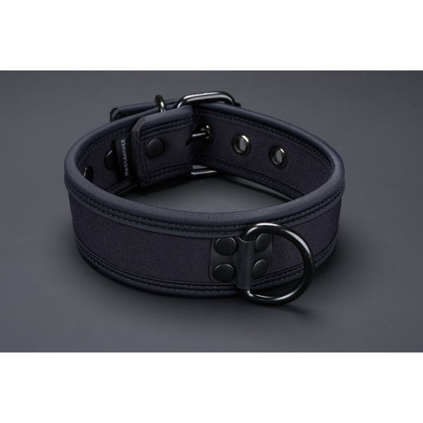 Neo Carbon Black Puppy Collar All Black S-L Mr-S-Leather