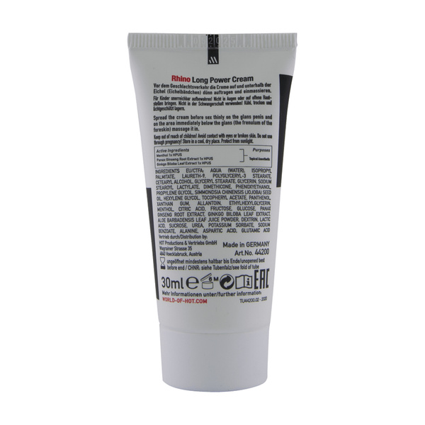 Krem opóźniający Rhino Long Power Cream 30ml Hot