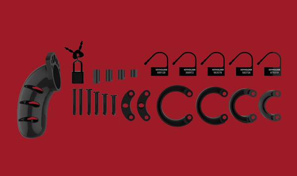 Man Cage Chastity Model 03 Black pas cnoty czarny