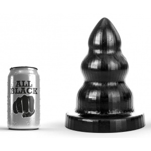 Anal plug AB95 Triple Pleasure S 17 x 10,5 cm All Black