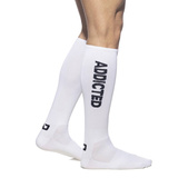 Addicted Fetish Socks White-Black L/XL