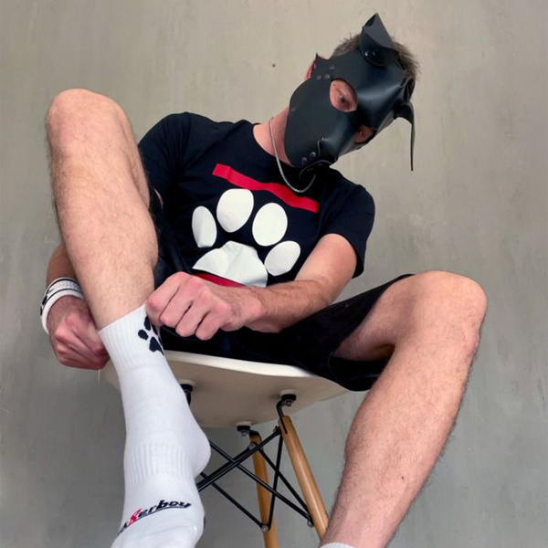 Krótsze skarpety z psią łapą Sk8erboy Puppy Short Crew Socks White 39-42