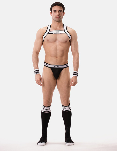 Barcode Berlin Suspender Vers Panties Black-White L