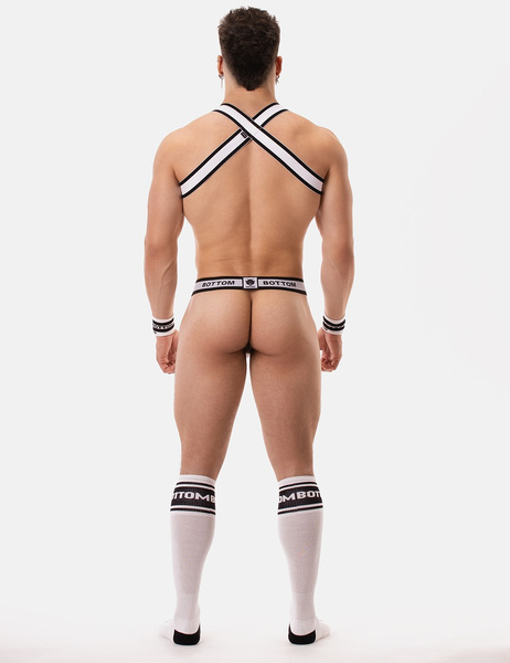 Majtki Z Pasami Suspender Bottom White-Black L Barcode Berlin