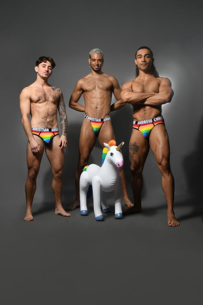 Andrew Christian Pride Stripe Brief Multi S