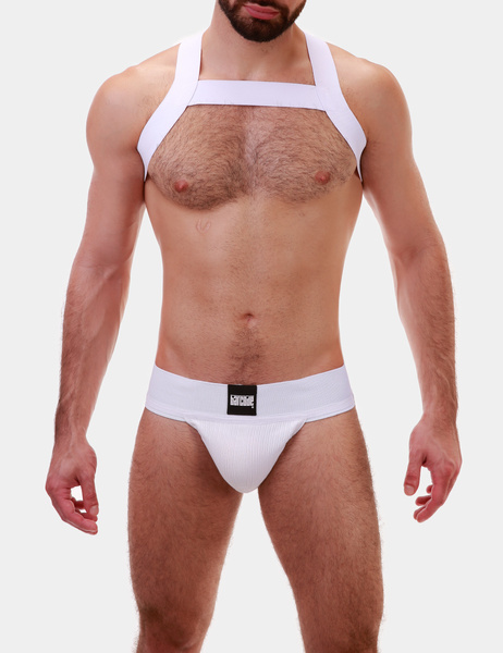 Elastyczna uprząż na tors Barcode Harness Matt White S