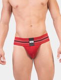 Red jockstraps with thick waistband Barcode Jock Boris Red S
