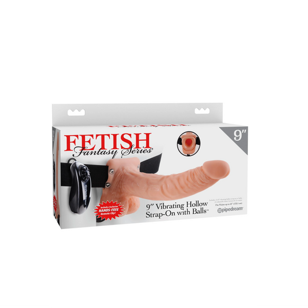 Fetish Fantasy Series 9" Vibrating Hollow Strap-On