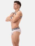 Slipy Backless Brief Bottom White-Black L Barcode Berlin