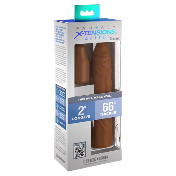 Nakładka na penisa 8" Sleeve with 2" Plug Fantasy X-tensions Elite