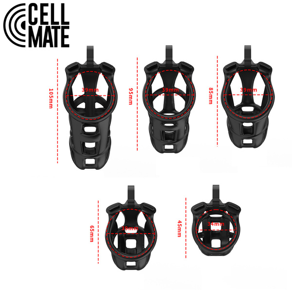 Pas cnoty Guardian Chastity Cage Black Size 3 CELLMATE