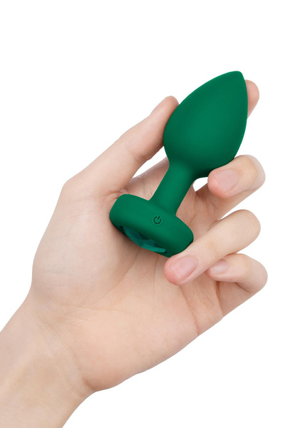  Vibrating Jewel Plug M/L Emerald Green b-Vibe