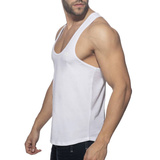 U-Neck Cotton Tank Top White M Addicted